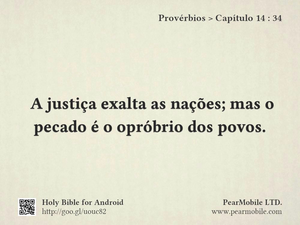 Provérbios, Capítulo 14:34